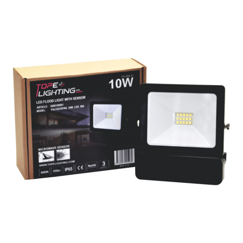 10W LED floodlight with microwave sensor TOLEDOSENS