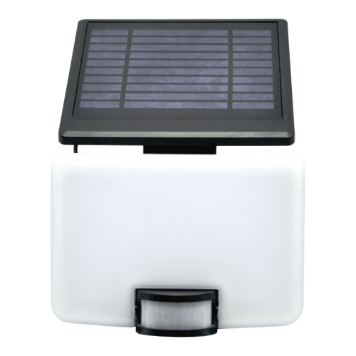 10W juodas LED lauko prožektorius su saulės baterijomis ir PIR judesio davikliu VISTA 
